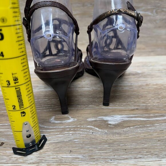 Carlos Fandango Strappy Open Toe Brown Sandals Women's Size 7.5 - Picture 4 of 7